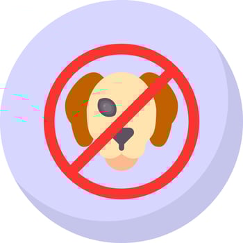 No Pets Vector Icon Design