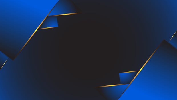 Background elegant blue with luxury gold vector