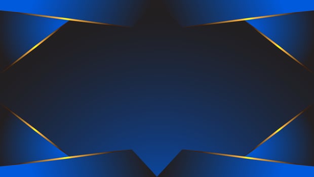 Background elegant blue with luxury gold vector