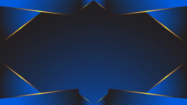 Background elegant blue with luxury gold vector