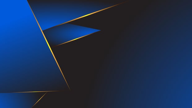 Background elegant blue with luxury gold vector