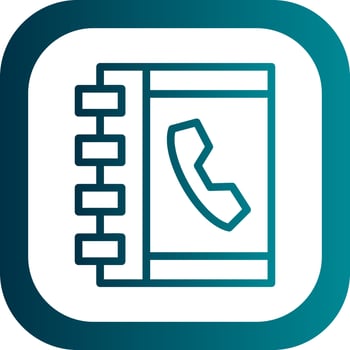 Phone Book Vector Icon Design