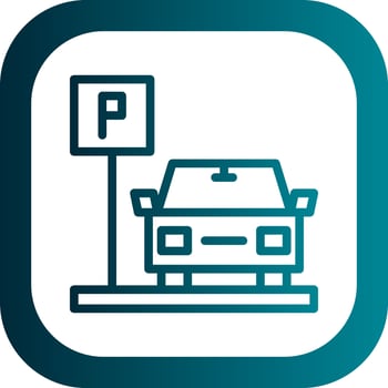 Parking Area Vector Icon Design