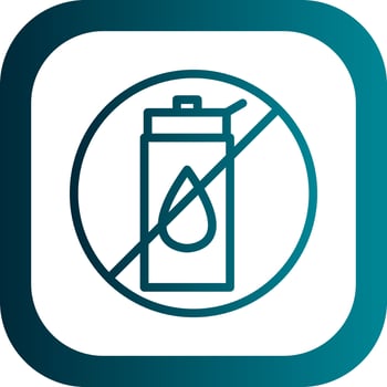 No Liquid Vector Icon Design
