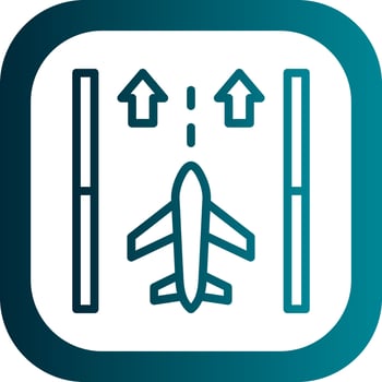 Runway Vector Icon Design