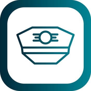 Pilot Hat Vector Icon Design