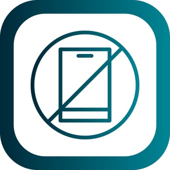 No Phone Vector Icon Design
