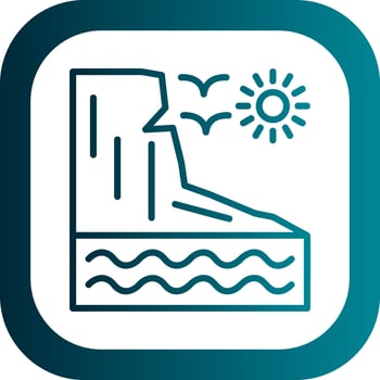 Cliff Vector Icon Design
