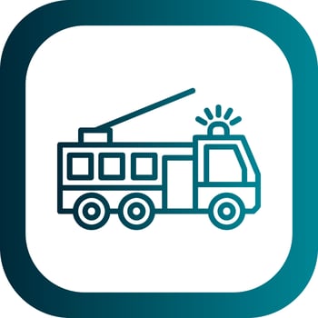 Fire Truck Vector Icon Design