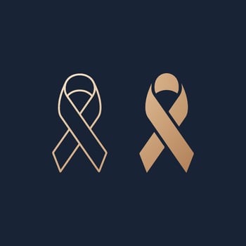 Luxury and modern ribbon logo design vector