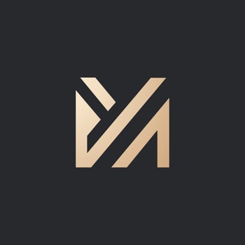 Luxury and modern MY letter logo design vector