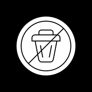 No Littering Vector Icon Design