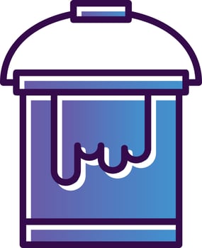 Paint Bucket Vector Icon Design