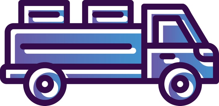 Pickup Truck Vector Icon Design