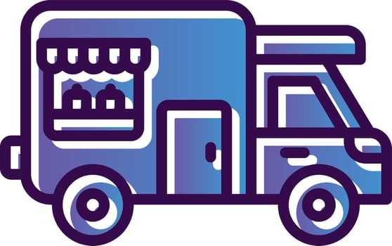Food Truck Vector Icon Design
