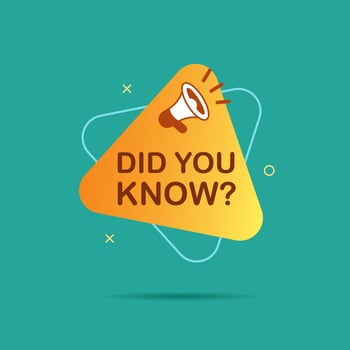 Did you know with megaphone vector