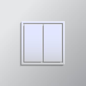 Door, icon paper style. Grey color vector background- Paper style vector icon