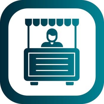 Booth Vector Icon Design