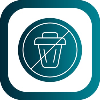 No Littering Vector Icon Design