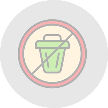 No Littering Vector Icon Design