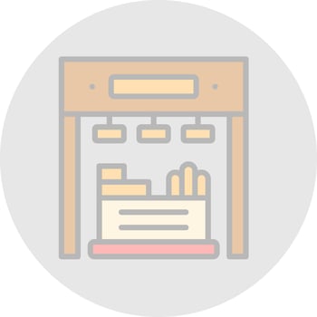 Booth Vector Icon Design