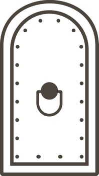 Castle, door, icon in trendy outline style isolated on white background. Door symbol for your web site design, logo, app, UI. Vector illustration, EPS10. - Vector on white background