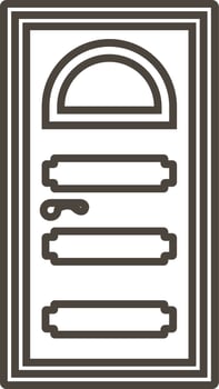 Door, icon in trendy outline style isolated on white background. Door symbol for your web site design, logo, app, UI. Vector illustration, EPS10. - Vector on white background