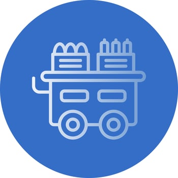 Food Cart Vector Icon Design