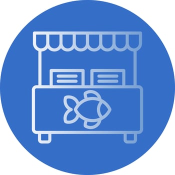 Fish Market Vector Icon Design