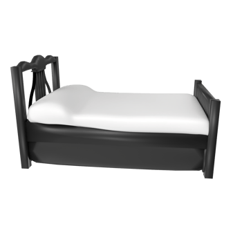 Bed isolated on transparent background png