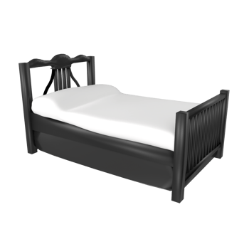Bed isolated on transparent background png