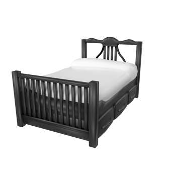 Bed isolated on transparent background png