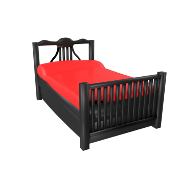 Bed isolated on transparent background png