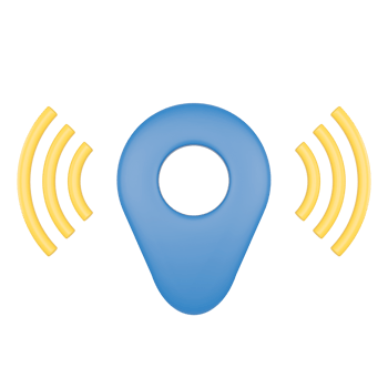 Wifi Pin Location. Wireless Network. 3D rendering. png