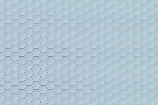 Navy blue honeycomb geometric decorative background. Abstract hexagon backdrop with purple and blue gradient blackight vector