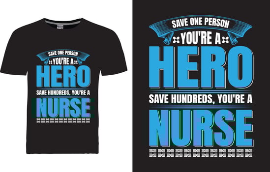 Nurse T-shirt Design vector