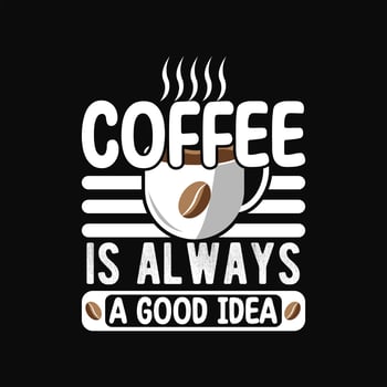 Coffee T-shirt Design vector