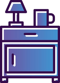 Bedside Table Vector Icon Design