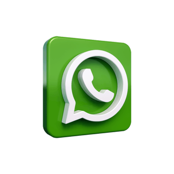 WhatsApp logo isolated with transparent background, cut out icon floating in 3D rendering. WhatsApp is an online social media network. Social media messaging app png