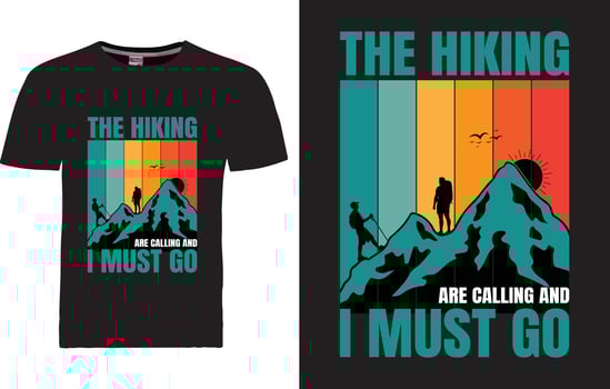 Mountain T-shirt Design vector