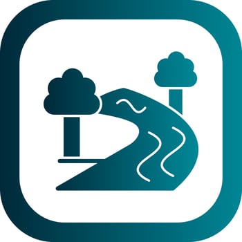 River Sign Vector Icon Design