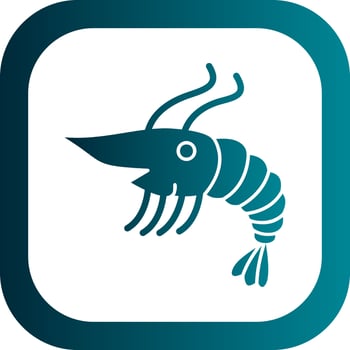 Shrimp Vector Icon Design