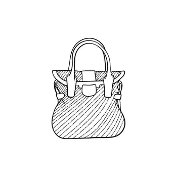 Bag elegant line art illustration design vector
