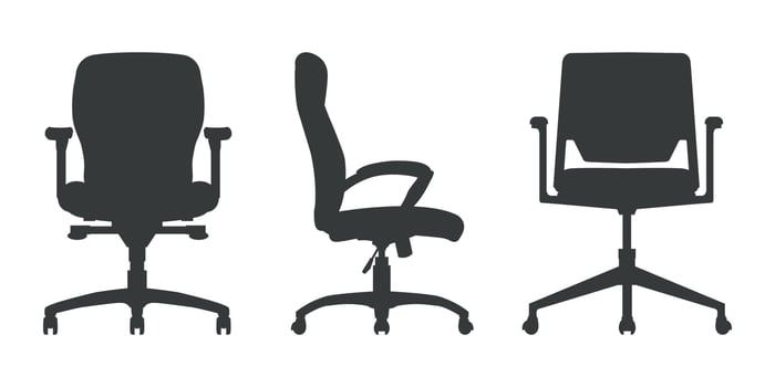 chair silhouette free design vector