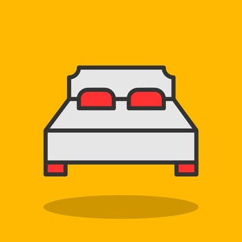 Bed Vector Icon Design