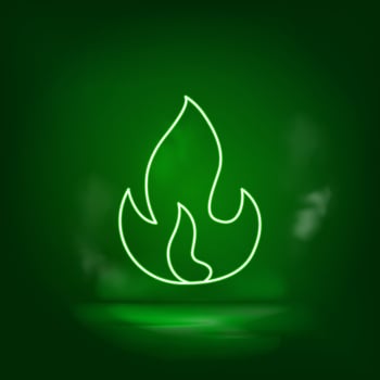 Atmospheric neon vector icon. Save the world, green neon, Green background