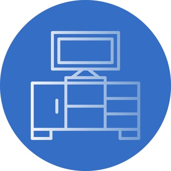 Tv Table Vector Icon Design