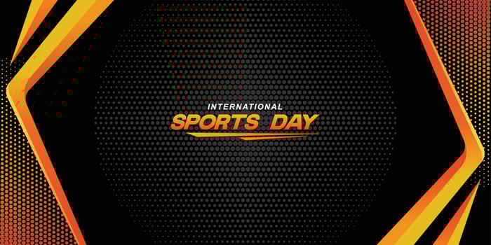 Sports Background Vector. International Sports Day Illustration, Graphic Design for the decoration of gift certificates, banners, and flyer vector