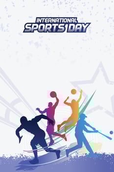 Sports Background Vector. International Sports Day Illustration, Graphic Design for the decoration of gift certificates, banners, and flyer vector