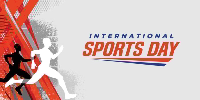 Sports Background Vector. International Sports Day Illustration, Graphic Design for the decoration of gift certificates, banners, and flyer vector